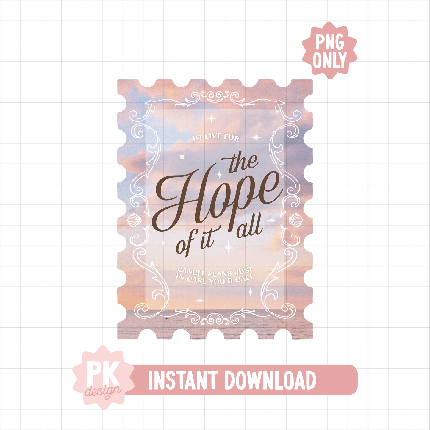 August Stamp PNG ONLY