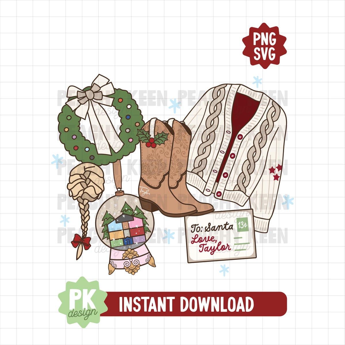 Cardigan Christmas SVG + PNG
