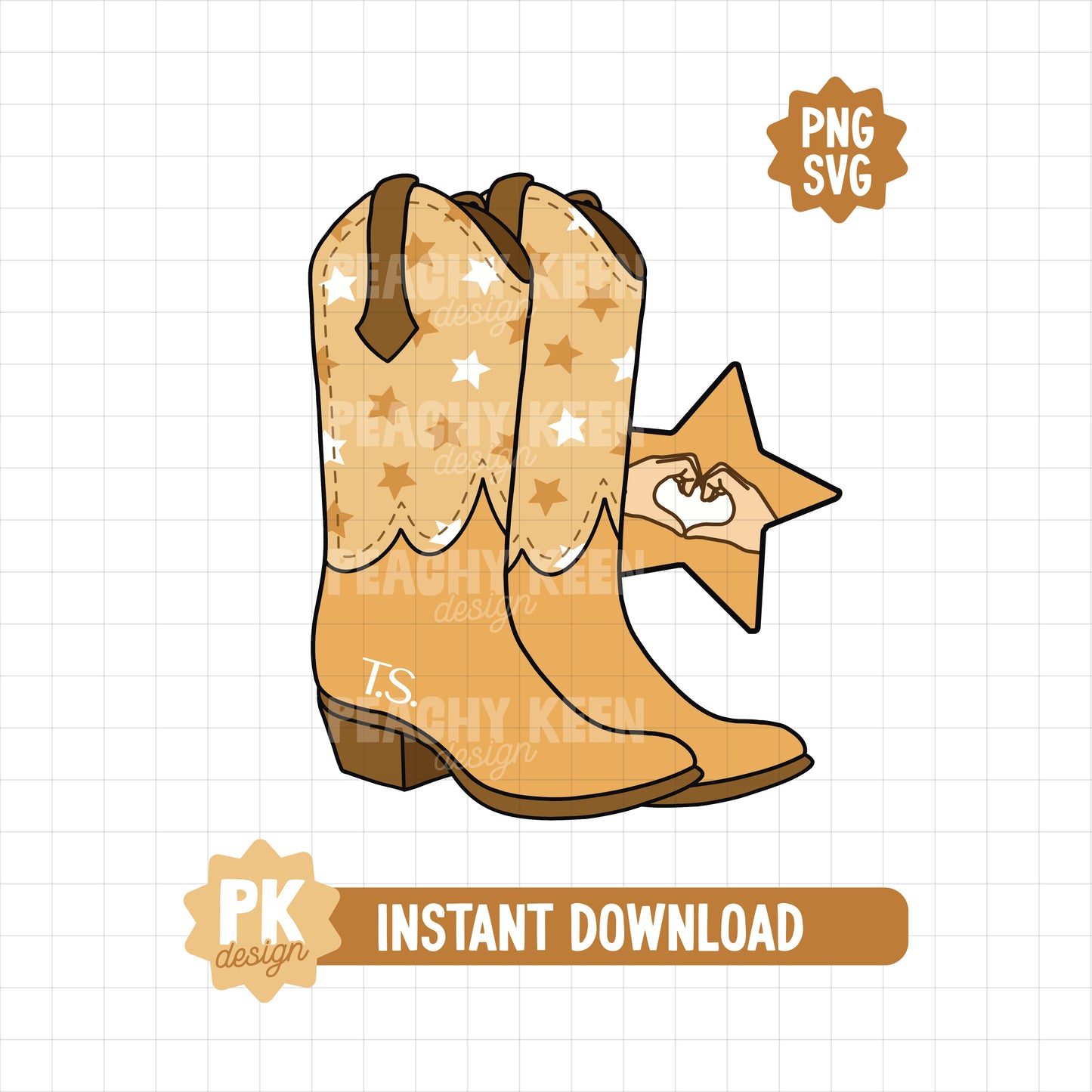 Fearless Cowgirl Boot SVG + PNG