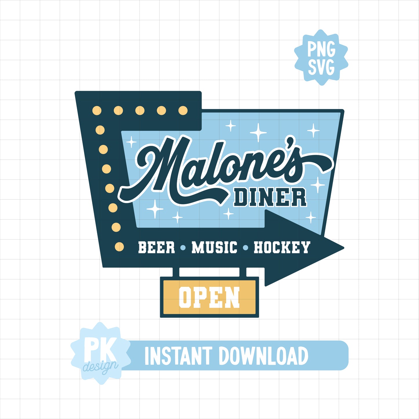 Malone's Sign SVG + PNG