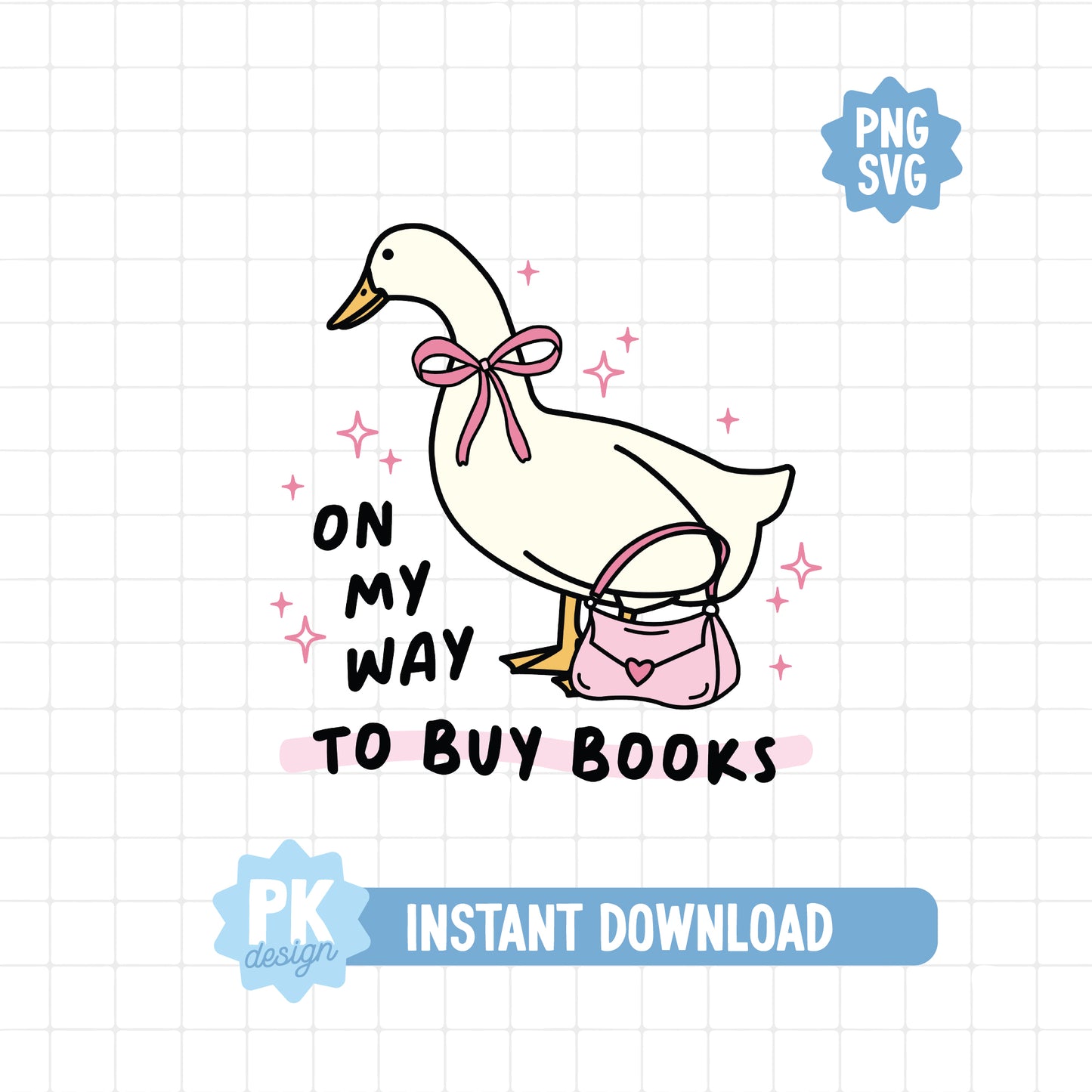 On My Way to Buy Books SVG + PNG