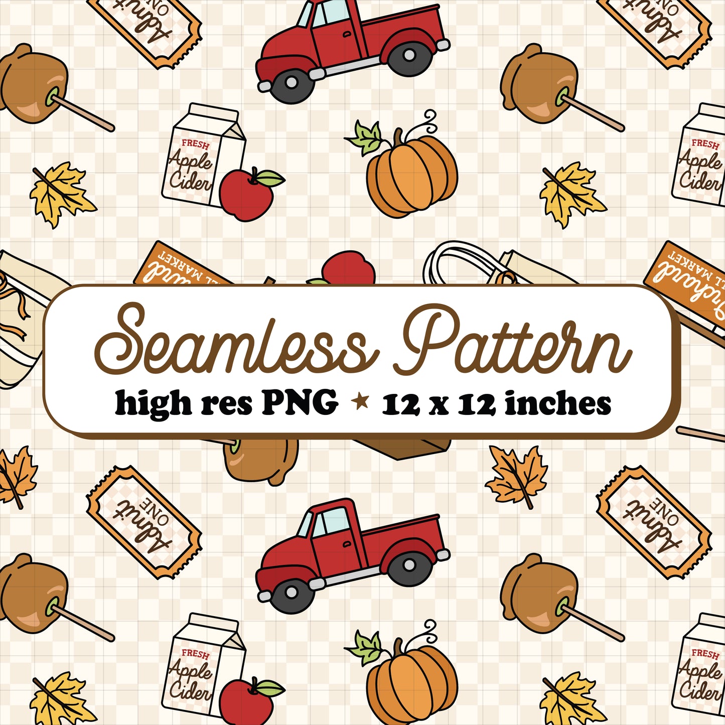 Orchard Days Seamless Pattern PNG