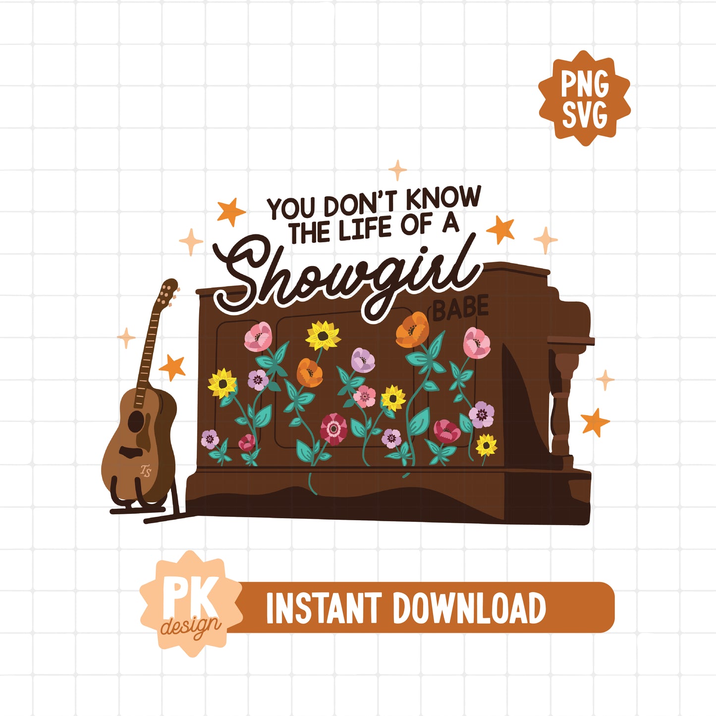 You Don't Know The Life of a Showgirl | Piano | SVG + PNG