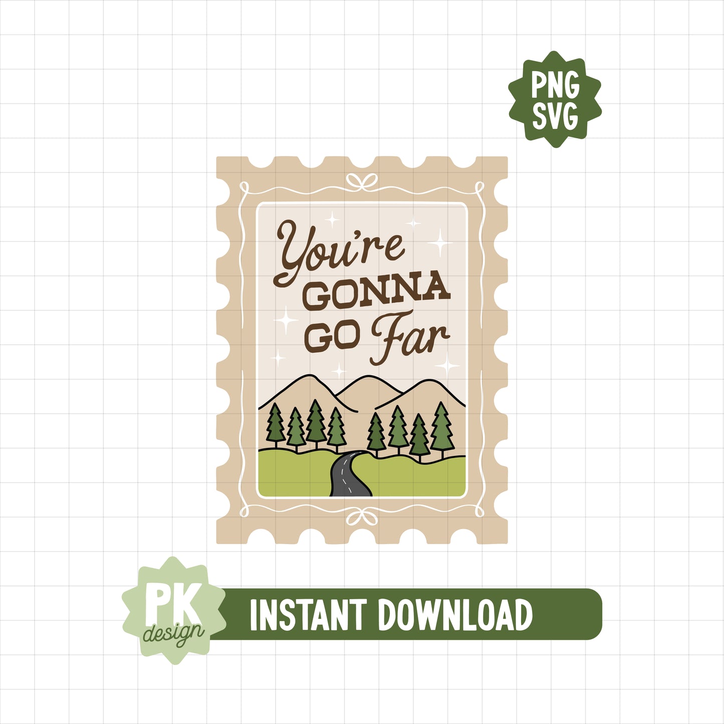 Gonna Go Far Stamp SVG + PNG