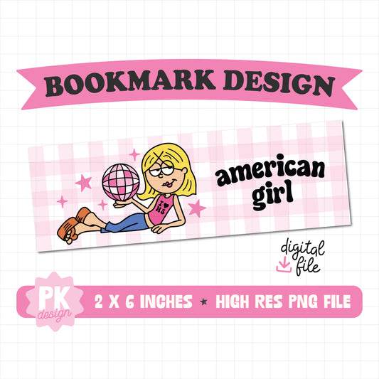 Lizzie American Girl Bookmark Design PNG