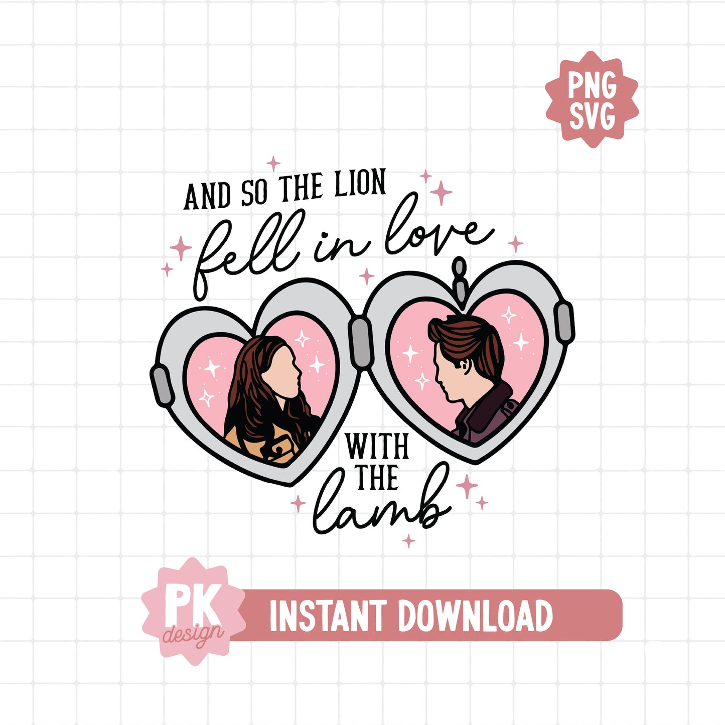 Lion Fell in Love with the Lamb / Vampire Romance SVG + PNG