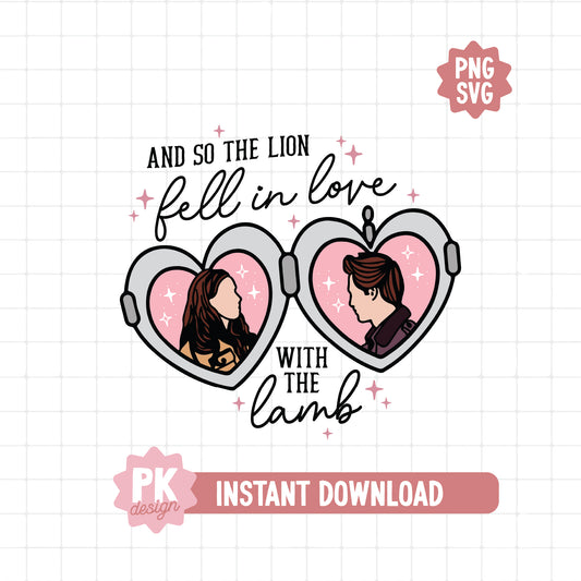 Lion Fell in Love with the Lamb / Vampire Romance SVG + PNG
