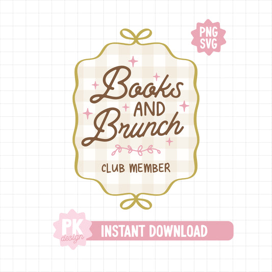 Books and Brunch Club Member SVG + PNG