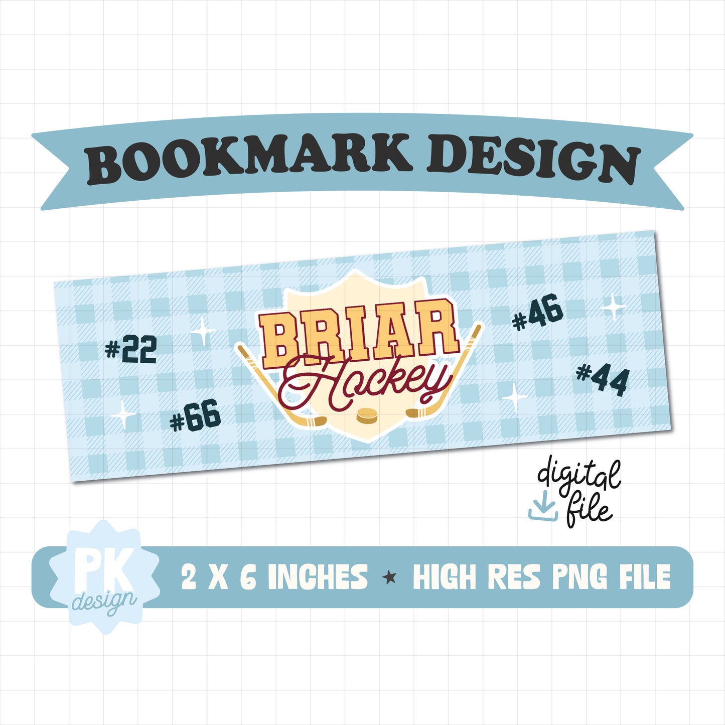 Briar Hockey Bookmark Design PNG