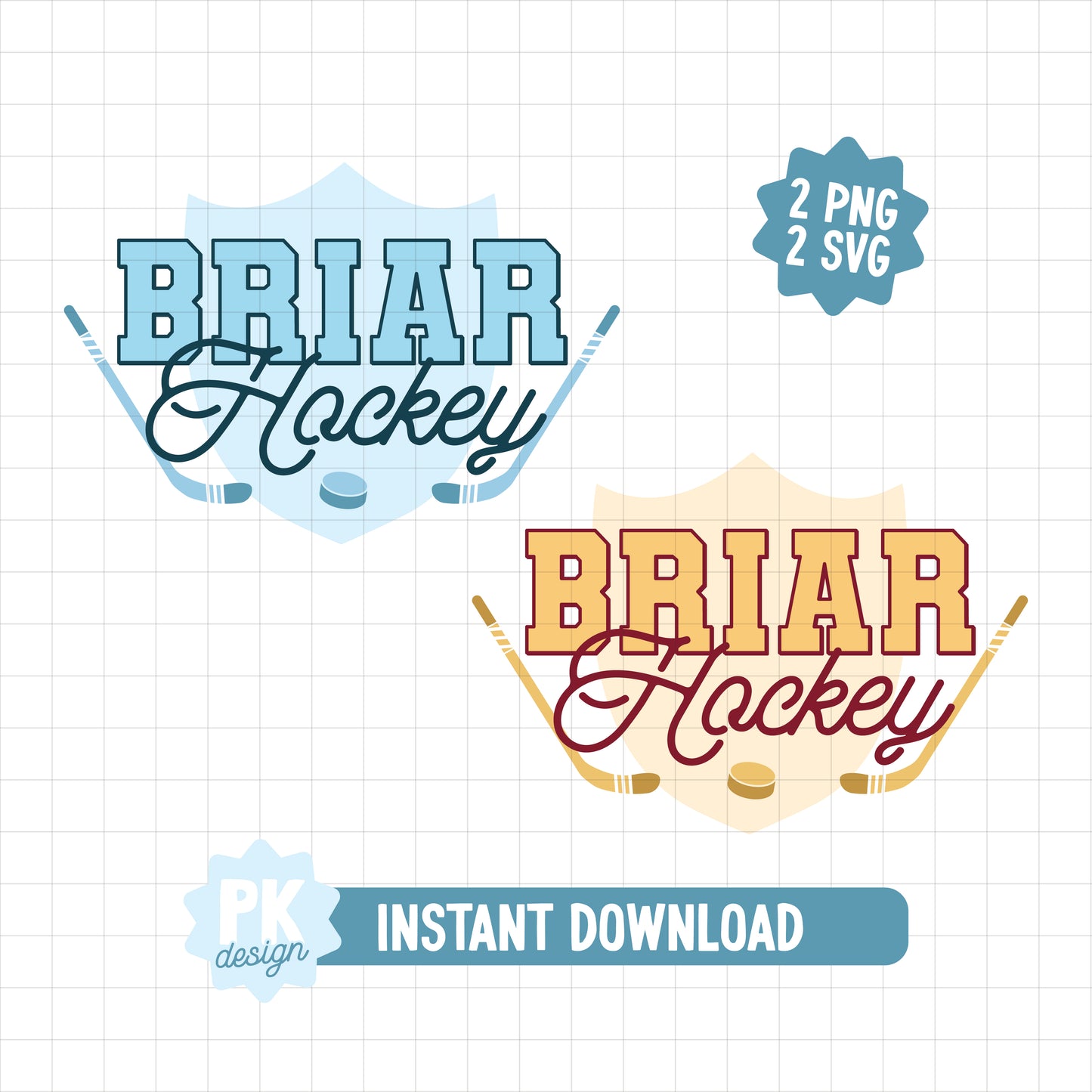 Briar Hockey SVG + PNG (2 Colors Included)