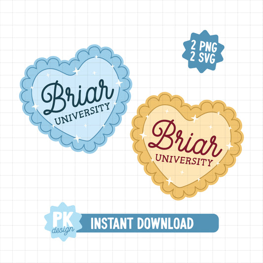 Briar U Heart SVG + PNG (2 Colors Included)