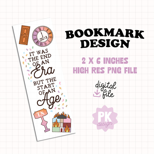 End of an Era Bookmark Design PNG