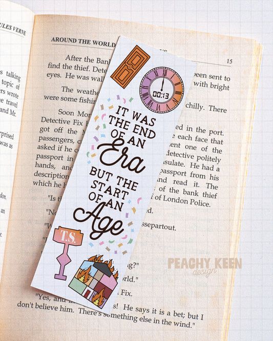 End of an Era Bookmark Design PNG