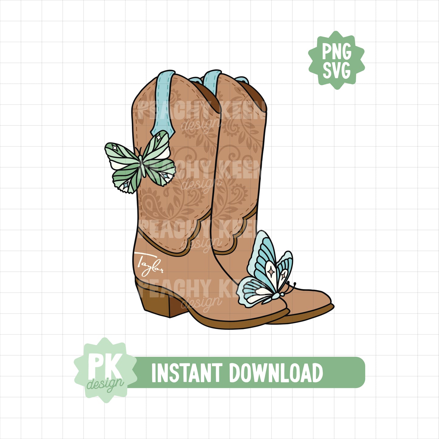 Debut Cowgirl Boot SVG + PNG
