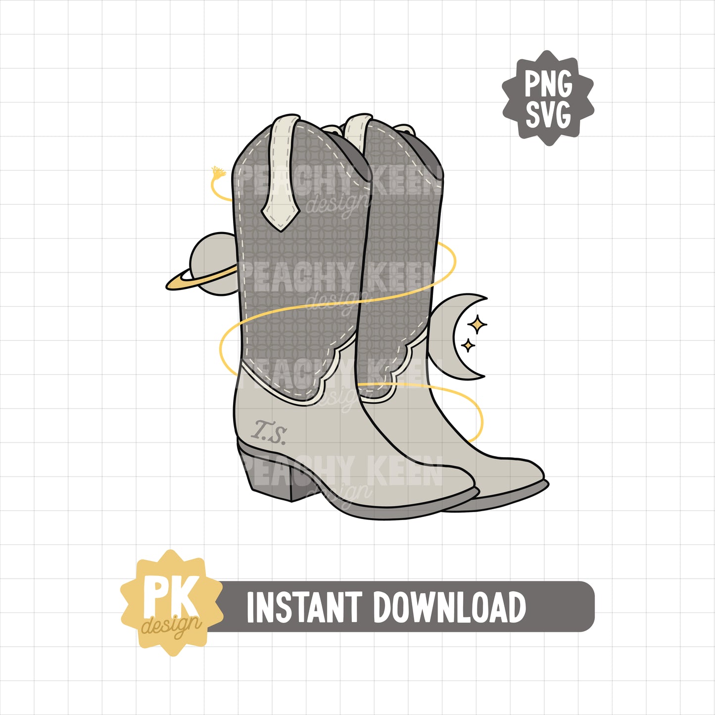 F0lklore Cowgirl Boot SVG + PNG