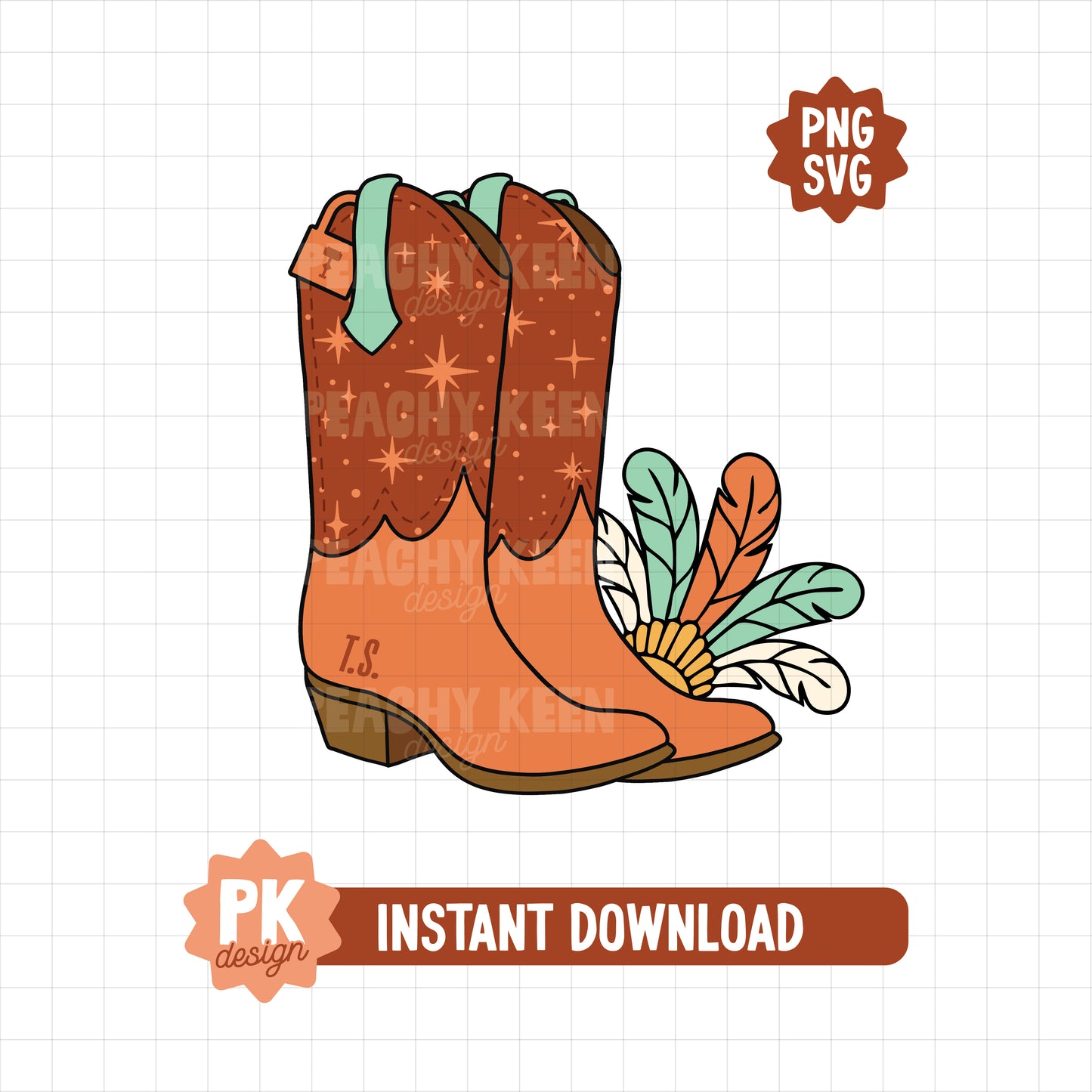 Showgirl Cowgirl Boot SVG + PNG