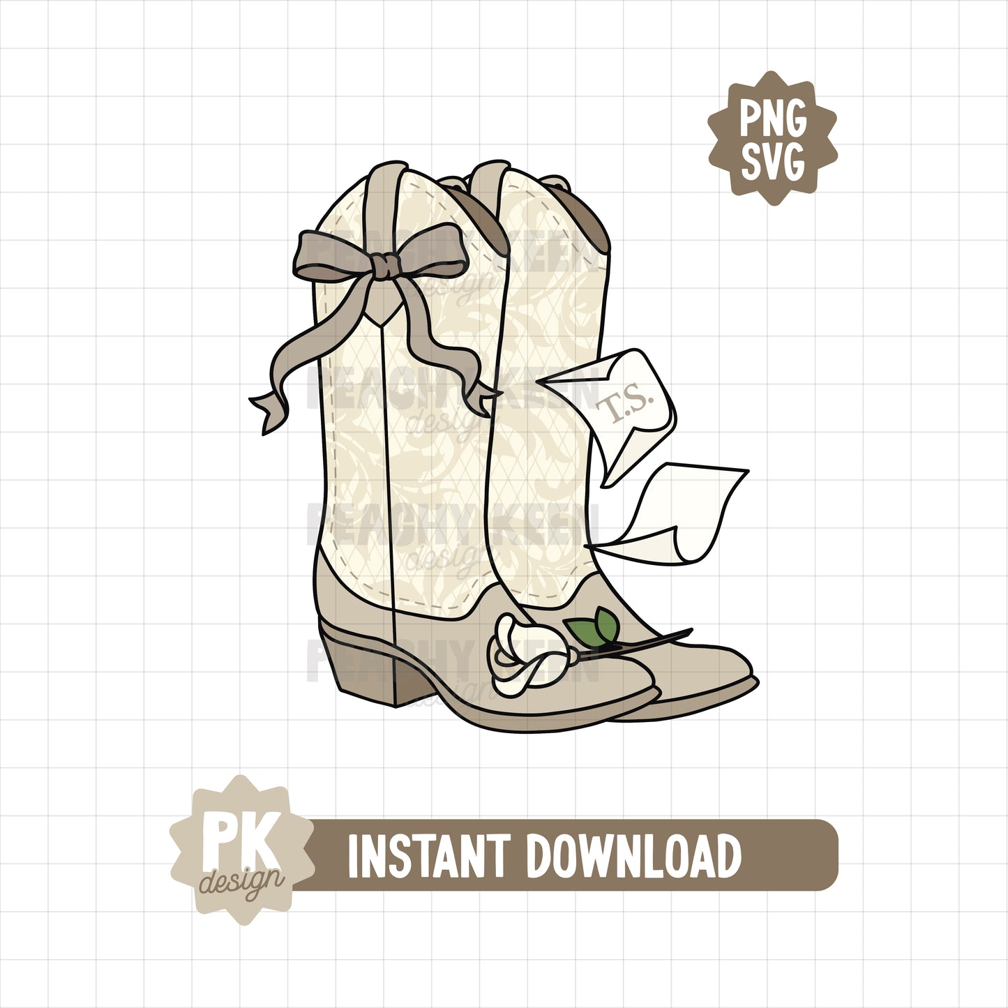 TTPD Cowgirl Boot SVG + PNG