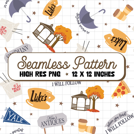 Stars Hollow Seamless Pattern PNG