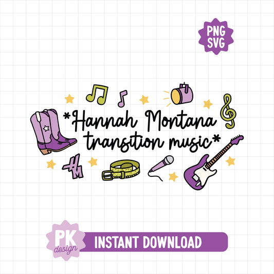 Hannah Transition Music SVG + PNG