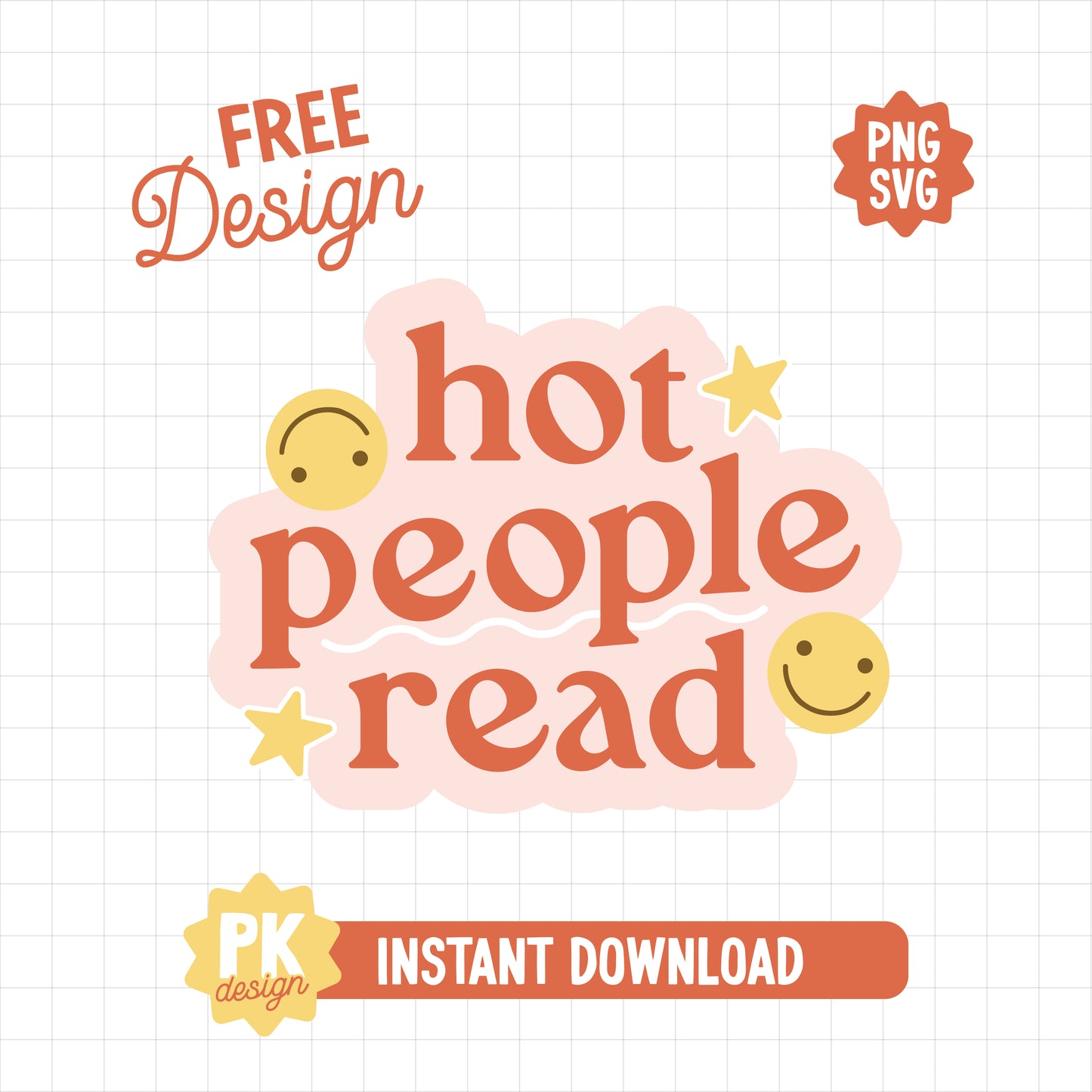 FREE DESIGN - Hot People Read SVG + PNG
