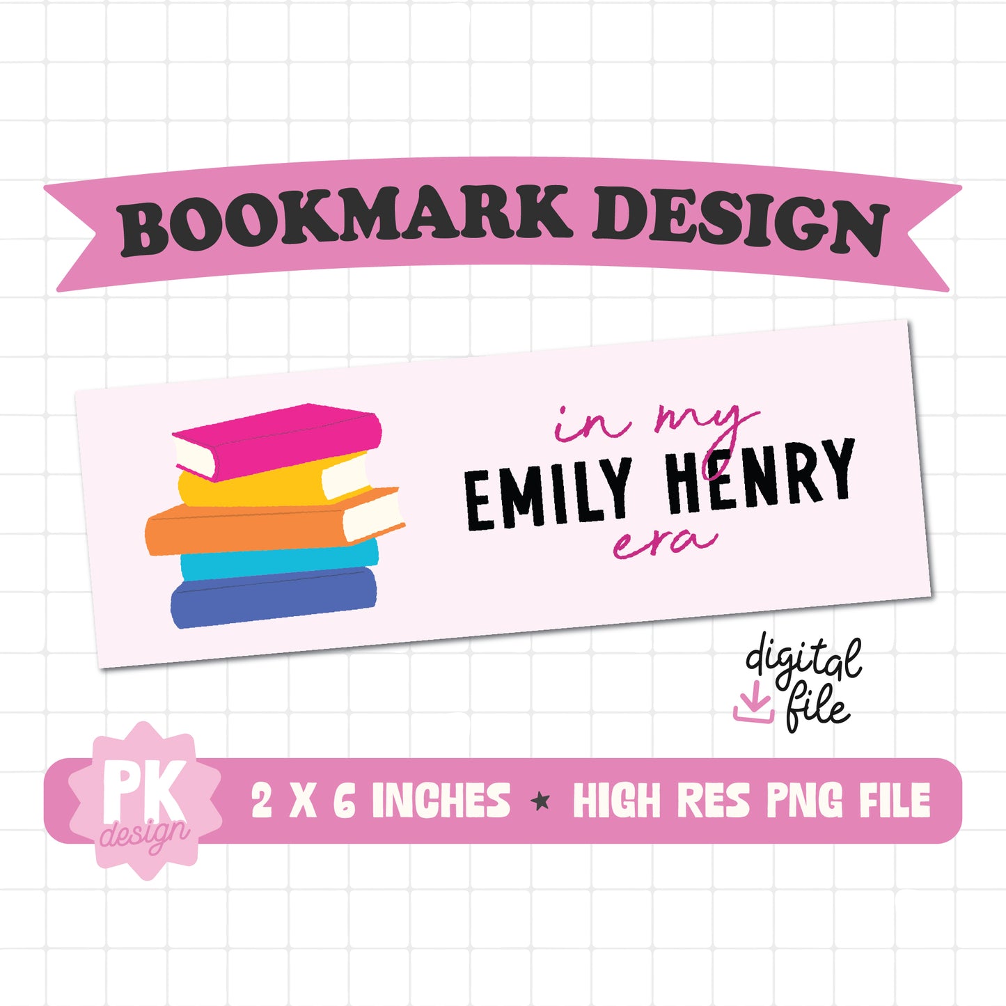 In My E.H. Era Bookmark Design PNG