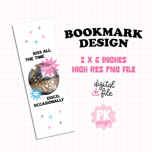 Kiss and Disco Bookmark Design PNG