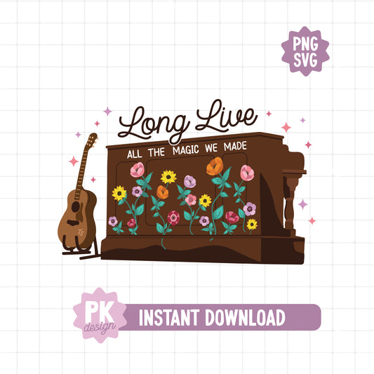 Long Live Acoustic Piano SVG + PNG