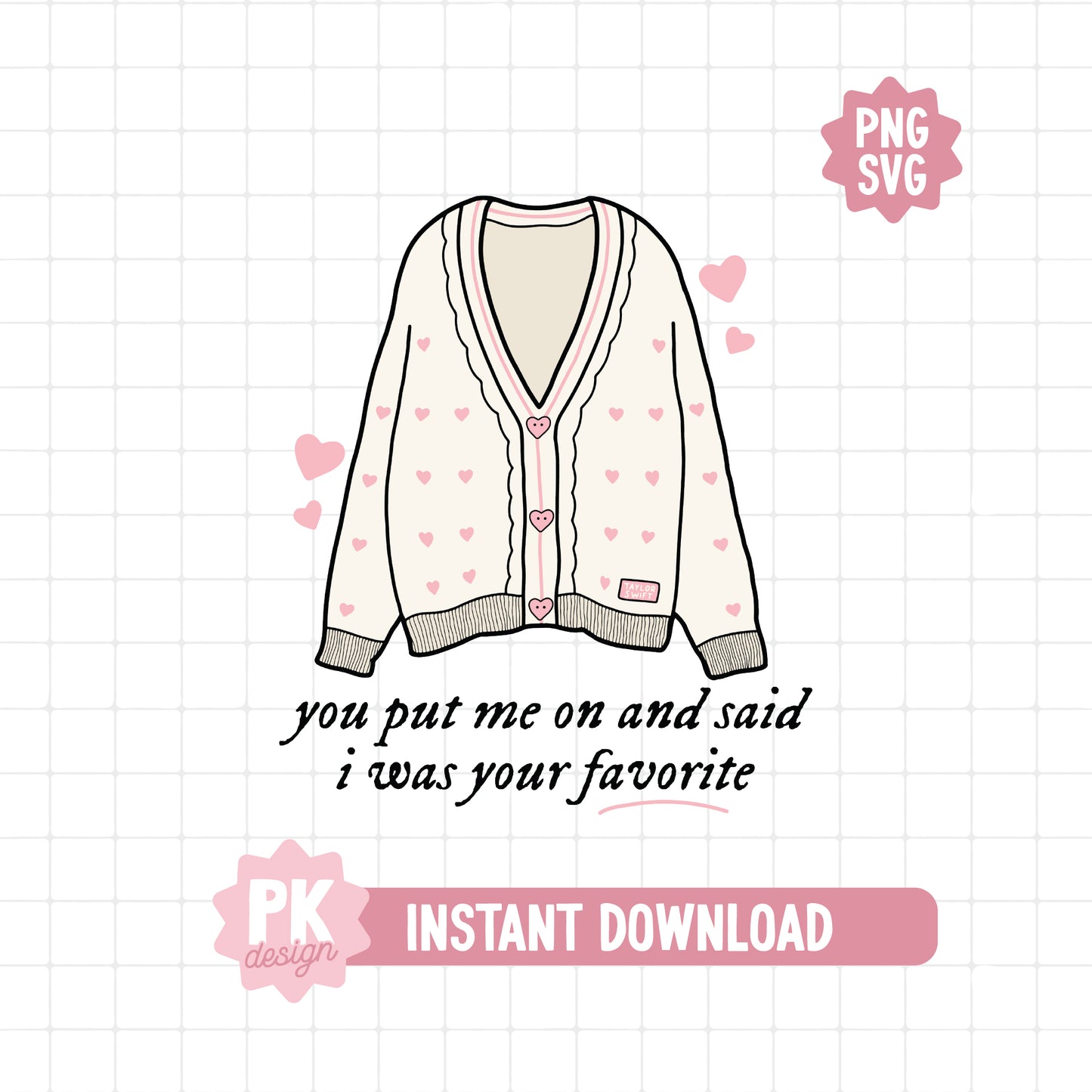 Lover Cardigan SVG + PNG