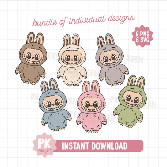 Macaron Series Design Bundle SVG + PNG - Set of 6 Designs