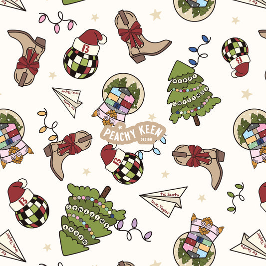 Merry Swiftmas Seamless Pattern PNG