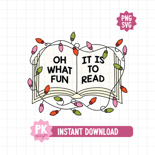 Oh What Fun It Is To Read SVG + PNG