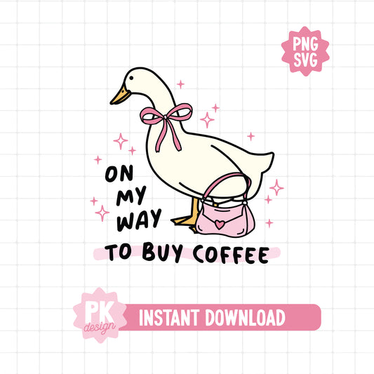 On My Way To Buy Coffee SVG + PNG