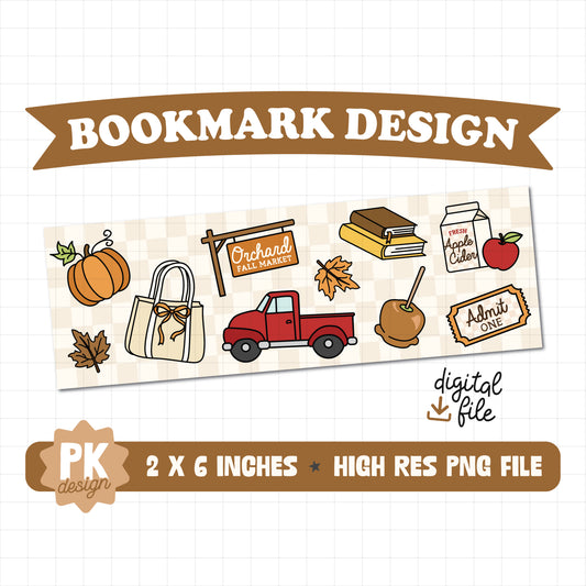 Orchard Days Bookmark Design PNG