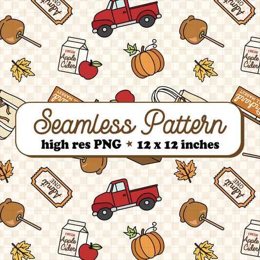 Orchard Days Seamless Pattern PNG