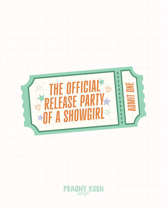 Showgirl Release Party Ticket SVG + PNG