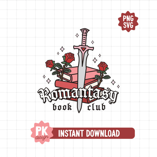 Romantasy Book Club SVG + PNG