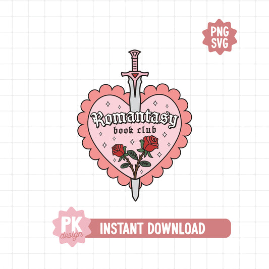 Romantasy Book Club SVG + PNG