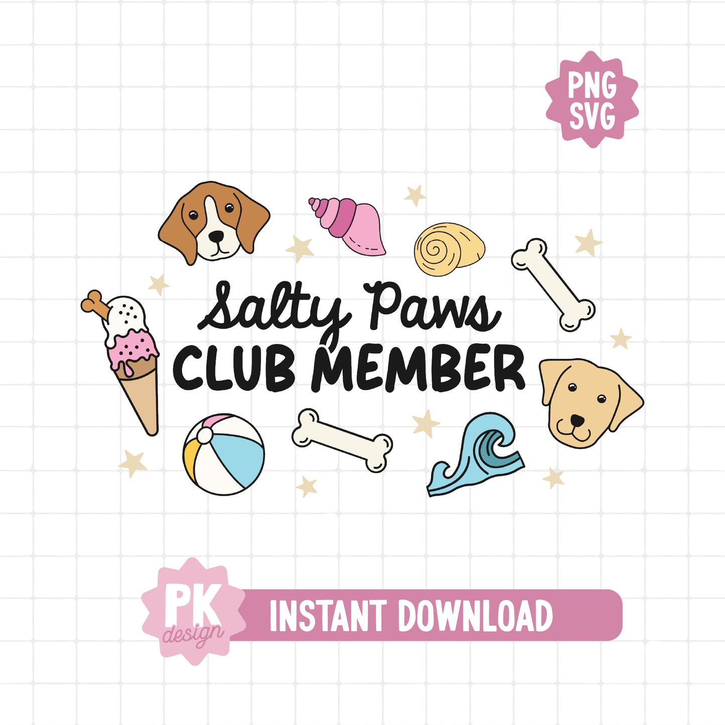 Salty Paws Club Member SVG + PNG