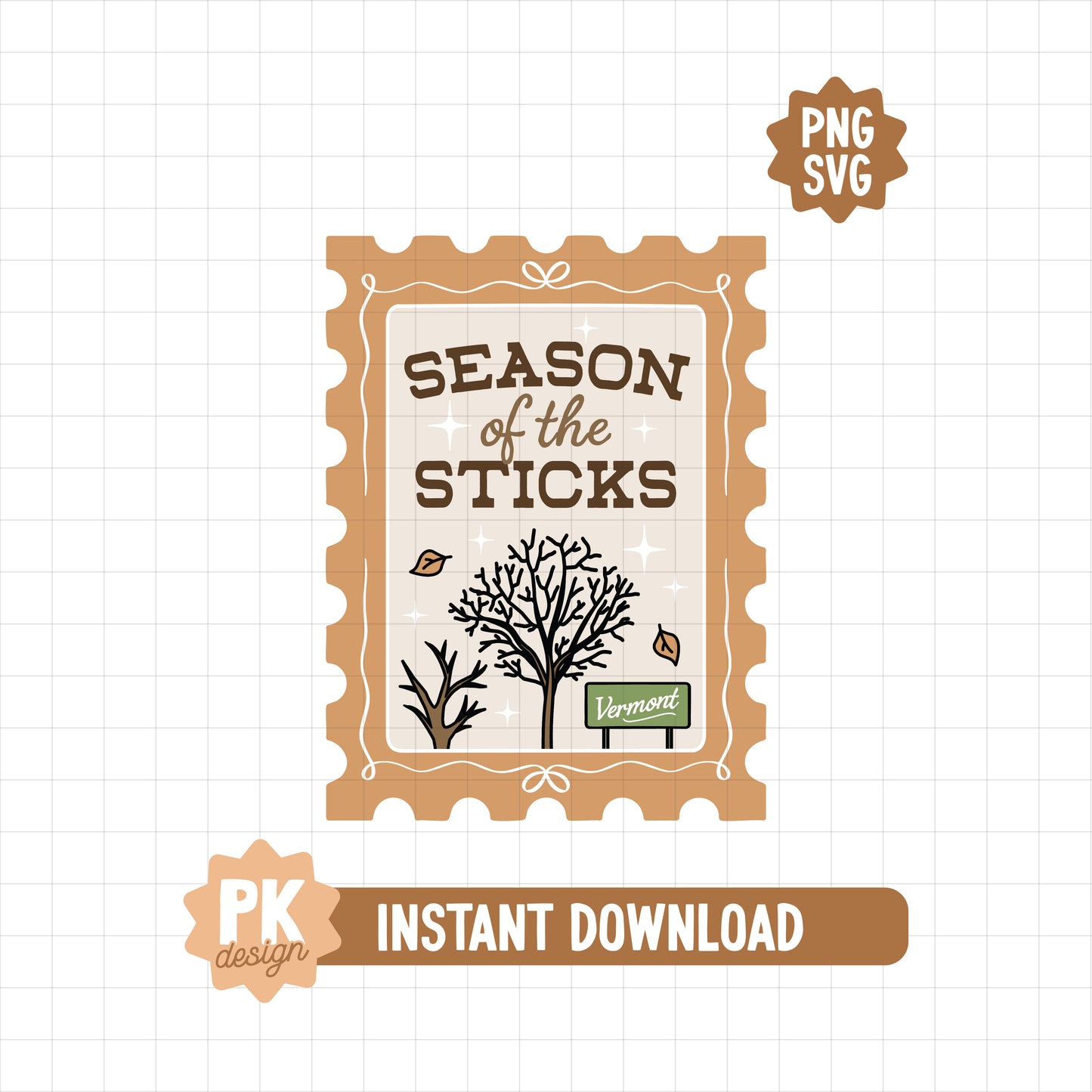 Season of the Sticks Stamp SVG + PNG