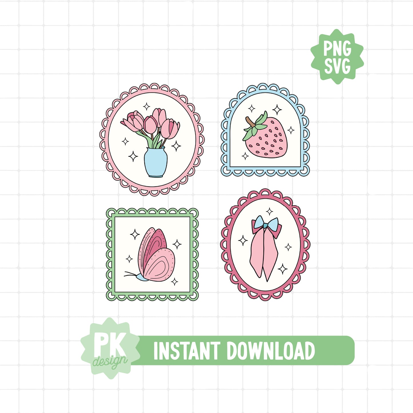 Spring Picture Frames SVG + PNG