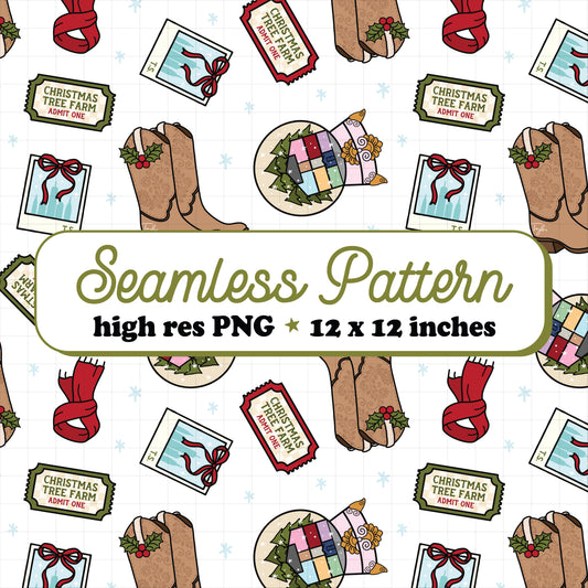 TS Christmas Seamless Pattern PNG