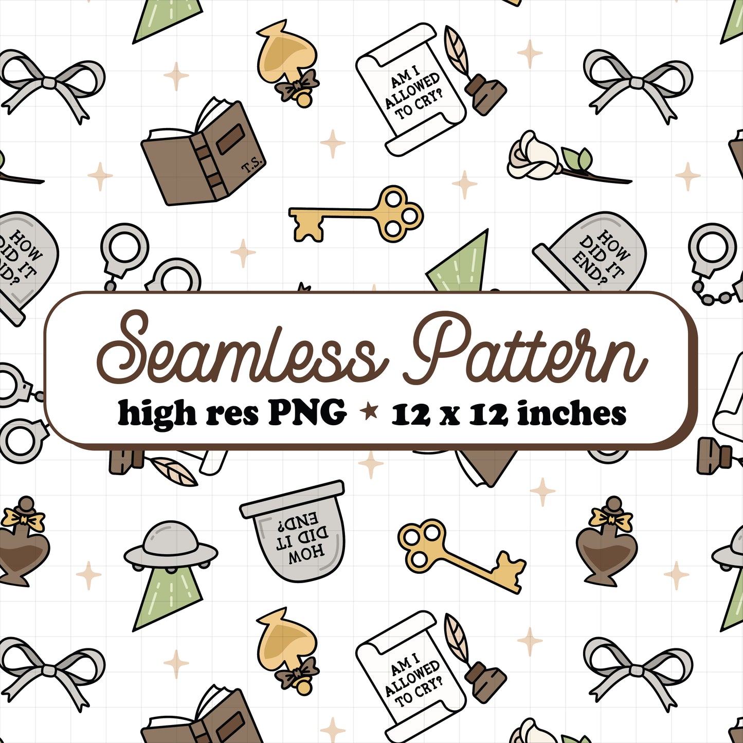 TTPD Icons Seamless Pattern PNG