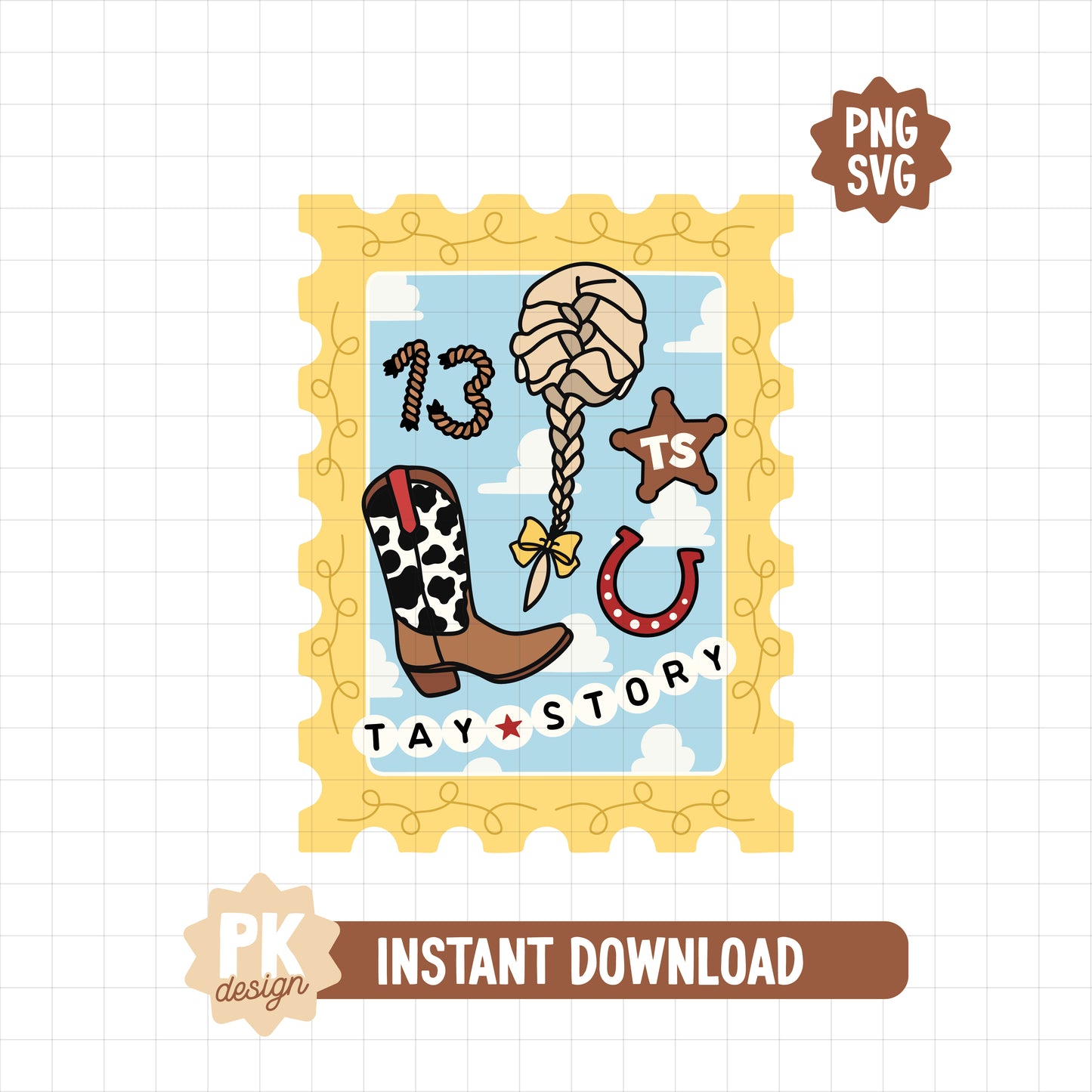 Tay Story Stamp SVG + PNG