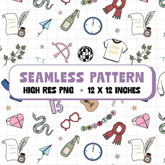 TS Icons Seamless Pattern PNG