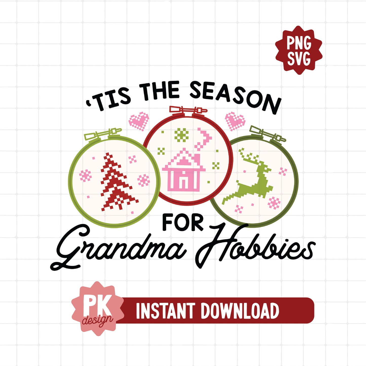 Tis The Season for Grandma Hobbies SVG + PNG